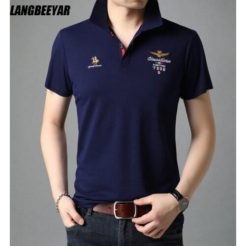 2021 New Summer Designer Brand Men Polo Shirts Short Sleeve Casual Tops Fashions Plain Turn Down Collar Fashion Clothing