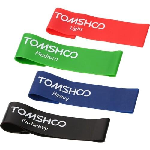 4pcs Exercise Resistance Loop Bands Latex Gym Strength Training Loops Bands Workout Bands Physical Therapy Home Fitness