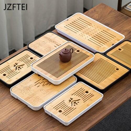 Of Bamboo Wood Mat Vase Of Pu'er Puer Bambú Chinese Kung Fu Tea Ceremony Holder Accessories Tray Set Table Instruments Teaware