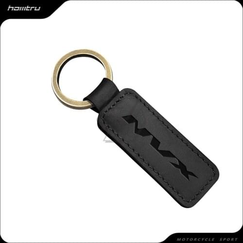 Motorcycle Keychain Motocross Cowhide Key Ring Fits for Yamaha NVX 125 125i 155 Scooter