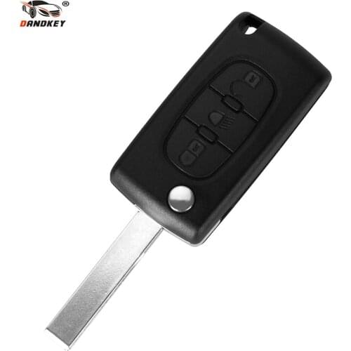 DANDKEY CE0536 Hu83 Remote Folding Car Key Shell Cover Case 3B For Citroen C2 C3 C4 C5 C6 C8 For Peugeot 407 607