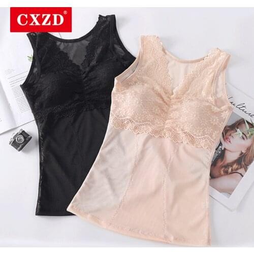 CXZD Women Sexy Body Shaper Shapewear Waist Camisole Corsets Tops plus size XL Bodysuits Underwear Super Thin Seamless Tank