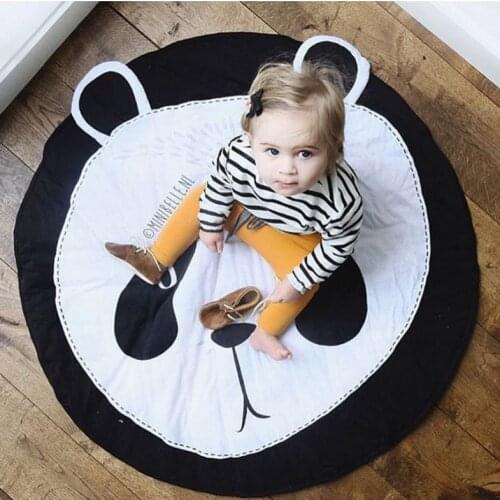Children crawling cartoon panda cotton pad cushion mat game pad carpet decorative kids playmat pictures props gift 94*87cm