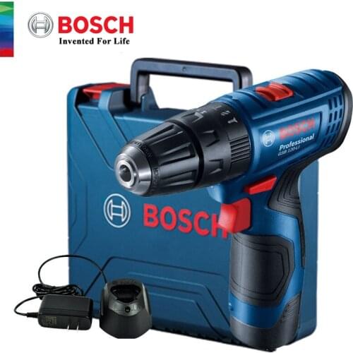 Bosch 3 In 1 Electric Drill GSB120-LI 12V Rechargeable Cordless Impact Drill Multi-function Home DIY Screwdriver Power Tool