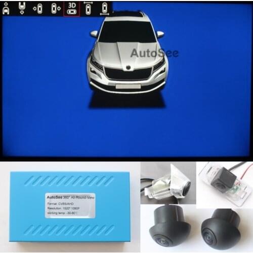 For Renault Koleos, Kadjar 360 degree camera surround view monitoring DVR SVM with dynamic steering parking trajectory line