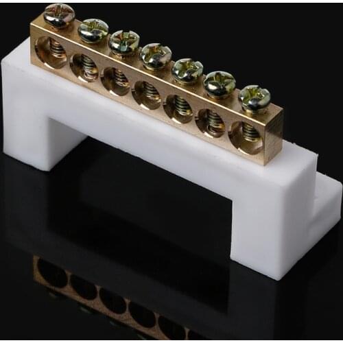 7 Positions Electric Cable Connector Screw Barrier Terminal Strip Block Bar