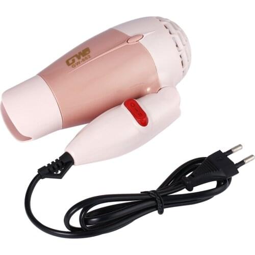 Mini Portable Foldable Handle Compact 1000W Hair Dryer Blow Dryer Hot Wind Low Noise Long Life for Outdoor Travel