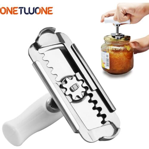 Jar Opener Stainless Steel Lids Adjustable Jar Can Opener Bottle Opener