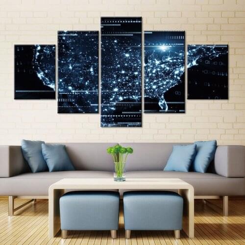 Wall Pictures For Living Room Star abstraction Pictures Wall Art Canvas Painting 5 Pcs Posters And Prints Home Decor