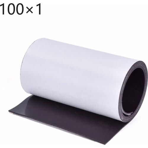 Brand new hot sales new soft 1 meter premium self adhesive magnetic strip tape magnet 100x1mm magnetic strip