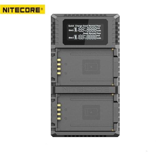Original Nitecore ULM10 Pro Digital Dual Slot Travel Camera Charger For Leica BP-SCL5 Batteries, Compatible With M10