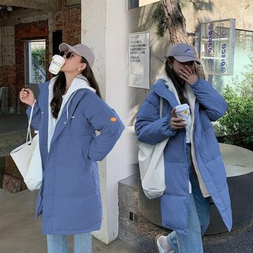 Winter Candy Women Long Parkas Jacket Casual Patchwork Hooded Oversized Thick Warm Parkas Coat 2021 Fashion Girls outwear parkas