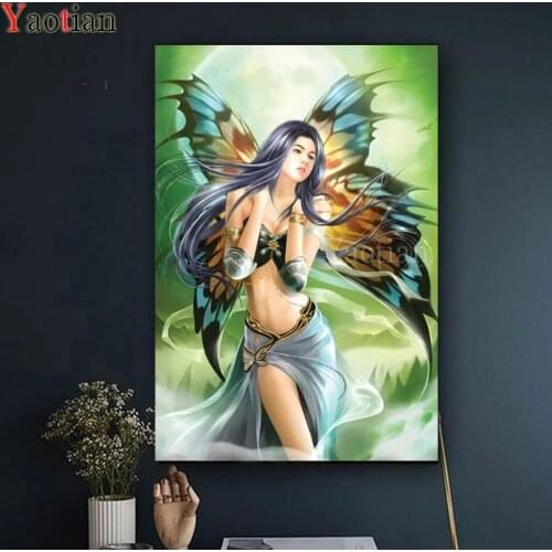 Needlework Diamond Painting butterfly fairy Diamond Embroidery All Drill Rhinestone Mosaic Picture by numbers hobby gift decor