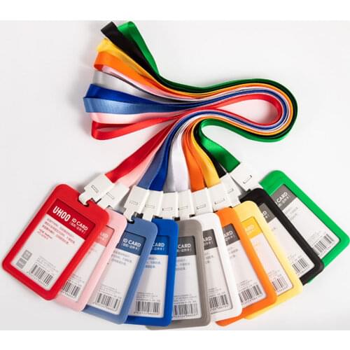 Card Holder Neck Strap with Lanyard Badge Holder Staff ID Card Bus ID Holders Stationary Papelaria Office Card Holder Supplies