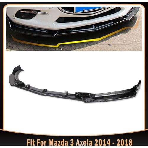 Auto Car Front Bumper Splitter Lip Diffuser Body Kit Spoiler Protection For Mazda 3 Axela 2014 - 2018 2015 Carbon Fiber Look