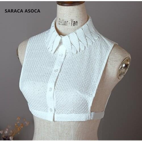 All Match Solid White Shirt Fake Collar For Girls Detachable Collars Women A540