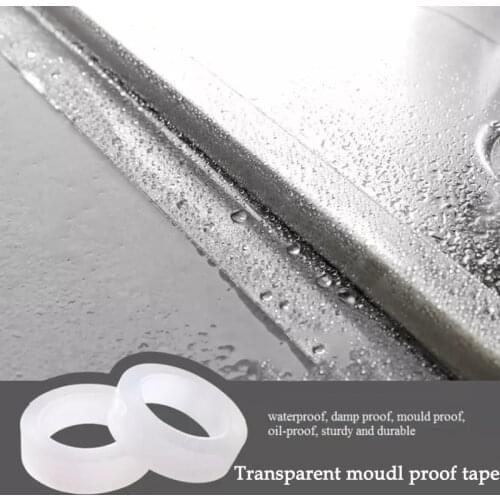 New Kitchen Sink Waterproof Mildew Strong Self-adhesive Transparent Tape Tape Bathroom Gap Strip Self-adhesive Pool Water Seal