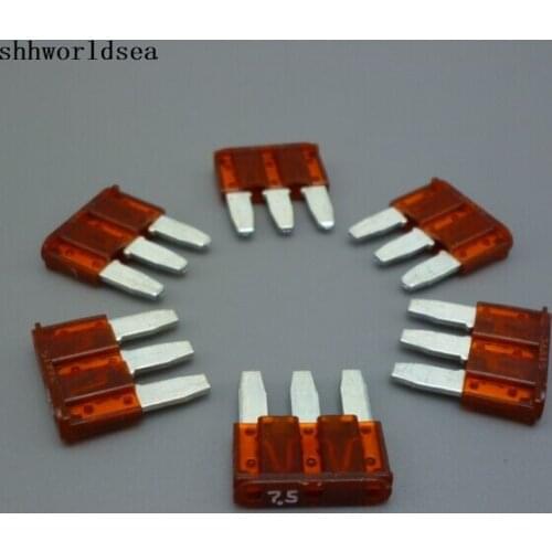 Worldgolden 20PCS 14*15mm 3P mini auto blade fuse 7.5A