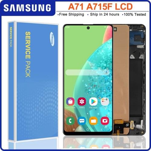 A715 Display For Samsung Galaxy A71 LCD Touch Digitizer Sensor Glass Assembly For Samsung A71 A715F A715FD Display