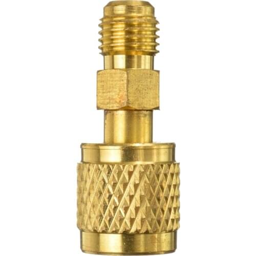 1/4" R410A Brass Adapter Mayitr Male SAE to 5/16" Female Charging Hose Pump For Refrigeration HVAC Mini Split Air Conditioners