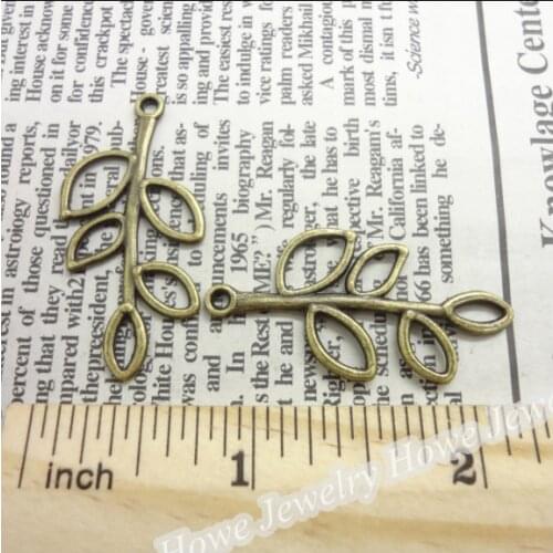 16pcs Charms Tree leaf Pendant Bright Antique bronze Zinc Alloy Fit Bracelet Necklace DIY Metal Jewelry Findings