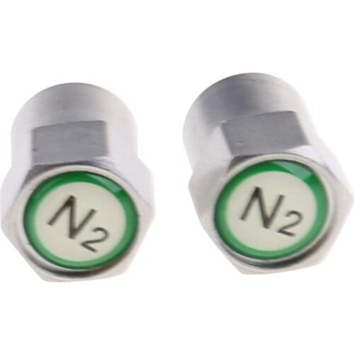 2Pcs/Set Car Auto TPMS Valve Stem N2 Nitrogen Tire Insert Cover