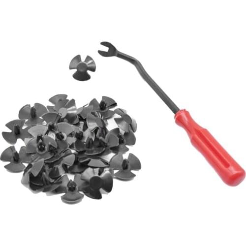 30Pcs Car Bumper Hood Insulation Retainer Clips for Chrysler,Jeep,Dodge,Ram,4878883AA with 1Pcs Tough Fastener Remover