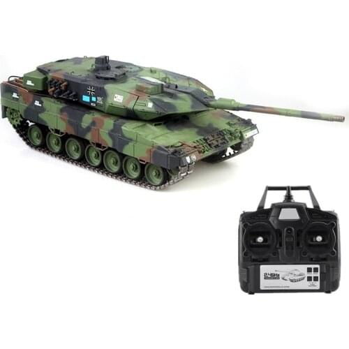 3889 Tanks Toys 1:16 2.4G German Leopard 2A6 infrared Tank real simulation sound Smoke Emission Bullet Heavy RC Crawler RC Tank