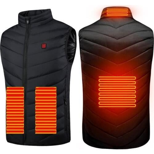 4 Part Smart Heating USB Electric Heated Vest Winter Waistcoat Camping Hiking Jacket Hot Heated Vest