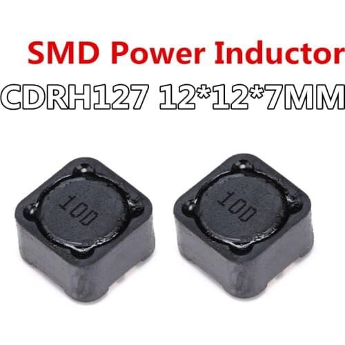 5pcs CD127 CDRH SMD Power Inductor 12*12*7MM 3.3/4.7/6.8/8.2/10/12/15/18/22/27/33/39/47/68/82/100/120/220/330/470/560/680/1000UH