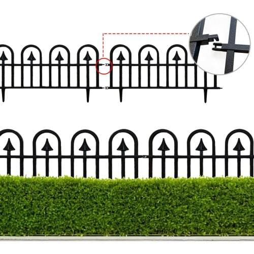 5PCS Garden Border PP Plastic Landscape Garden Border Edging Plant Bordering Macrame Fence For Yard Garden Decoration Outdoor