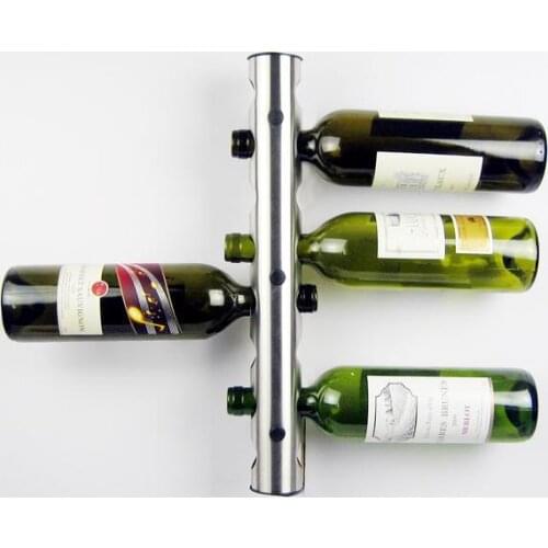 8 holes wall stainless steel wine rack barware bar theroom bottle fashion Rack