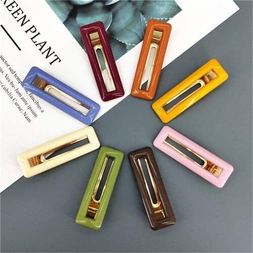 Acrylic Geometric Duckbill Hair Styling Women Barrettes Hair Accessories Hairpins Slid Clip Fashion Sweet Hair Clips