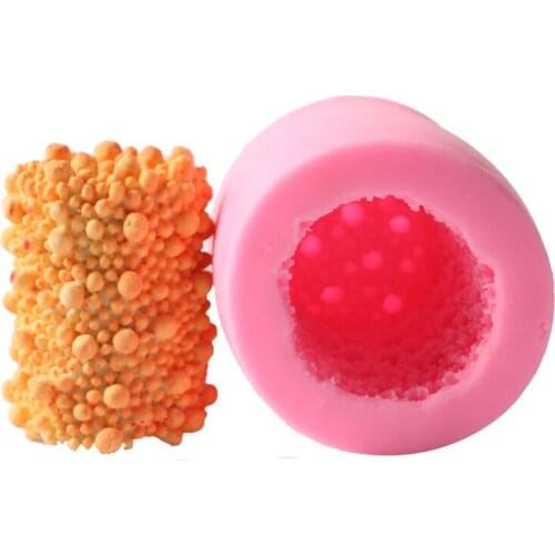 Cylinder Pearl Chocolate Fondant Silicone Soap Candle Mold Wedding Cake Decorating Baking Tool Silicone Kitchen Accessories