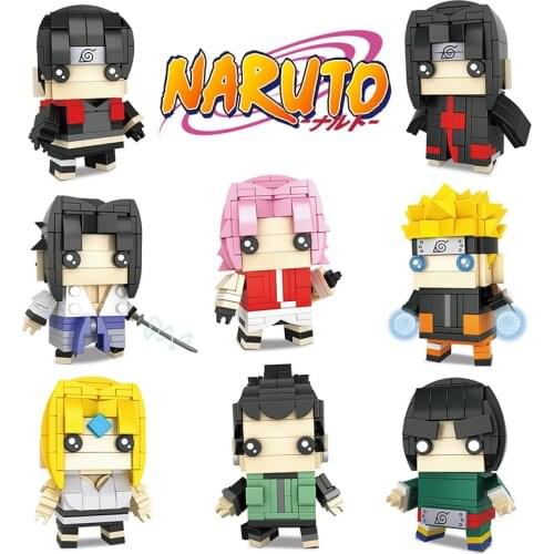Naruto Shippuden Building Blocks Uchiha Sasuke Sakura Action figure Kakashi Tsunade Toys Shikamaru Itachi Children Bricks Gift