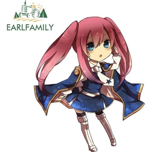 EARLFAMILY 13cm x 7cm for Red Haired Girl Sticker Car Stickers and Decals JDM Accessories Fashion VAN Window Trunk Decoration