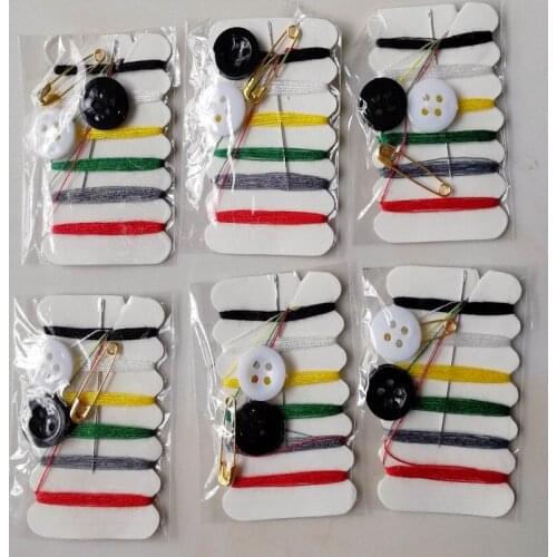 30 Sets Portable Mini Sewing Kit Needle Thread Button Pin Set Travel Household Tools Kit Hotel Hand Sewing Bags