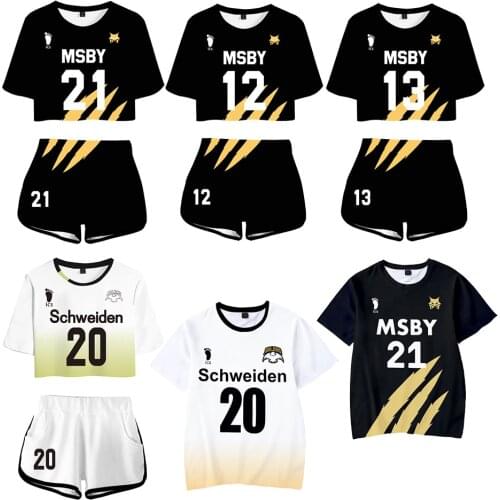 Haikyuu Cosplay Costume Hinata Shouyou MSBY 21 Schweiden Adlers Uniform Sports Karasuno Koukou High School Volleyball Club Women