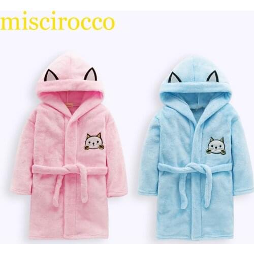Cartoon high quality kid robe Towel wrap Bathrobe kids beach towels with hood Boys clothing girls kimonos Super soft flannel