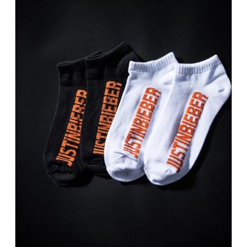 Short Calf Boat Ankle Socks Street Fashion Cotton Streetwear Justin Bieber Man Sox JB Ulzzang Harajuku Letter Hip Hop JBiebs Boy