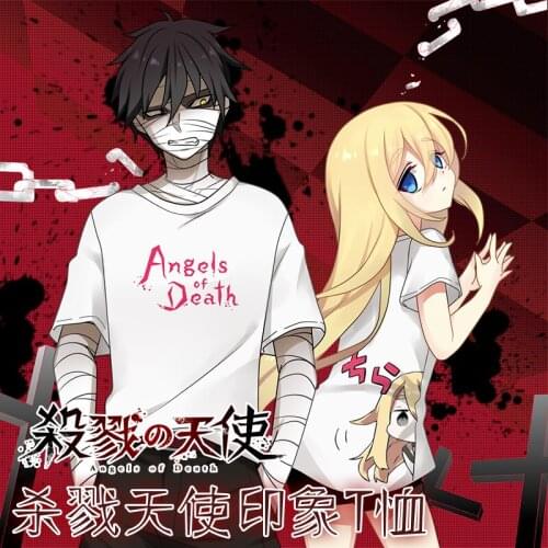 Angels of Death Japanese Anime Summer Cotton T-Shirt Loose T Shirt Clothes Men Women Short Sleeve Couples Tshirt Tops