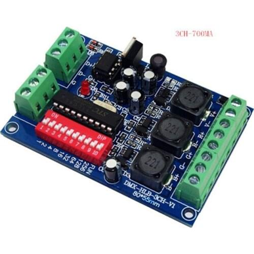 Best price 1 pcs Constant Current 700ma High-power 3CH RGB DMX512 decoder led controller For led floodlight LED Wall washer lamp