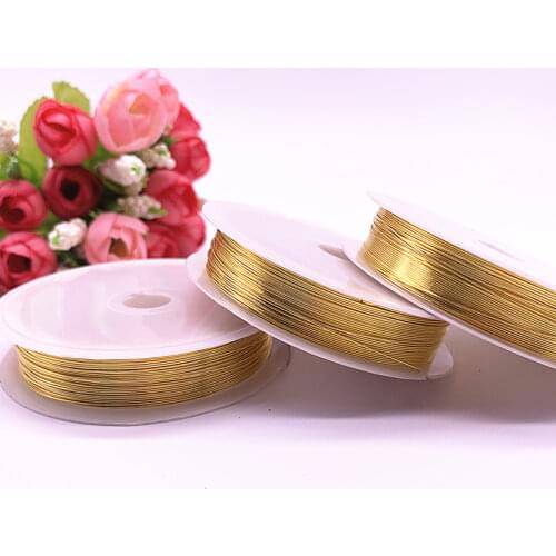 Wholesale Color Protection Copper Wire 0.3/0.4/0.5/0.6/0.8/1.0mm Gold Color for Jewelry Metal Wire Coil Handiwork