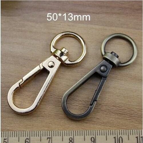 20 pcs/2pcs metal dog clip hook,Lobster Clasps For Keyrings,Bag Hardware Accessories,50*13mm Light Gold Color/ Bronze