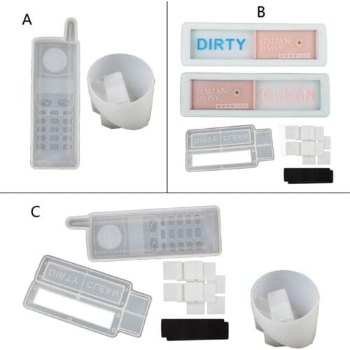 MXME Dishwasher Sign Epoxy Resin Mold Home Ornaments Silicone Mould DIY Crafts Jewelry Casting Tool