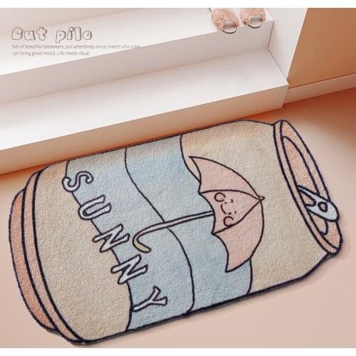 New Personality Creative Floor Mat Coke Carpet Bathroom Absorbent Non-slip Cashmere Carpet Livingroom Home Decoration Rug