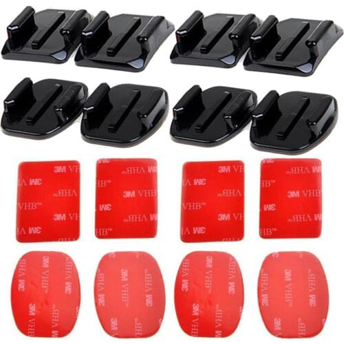 Flat Curved Adhesive Mount Base with VHB Sticky Pads for Gopro Hero 8 7 6 5 4 3 SJCAM SJ4000 SJ6000 H9 Kits
