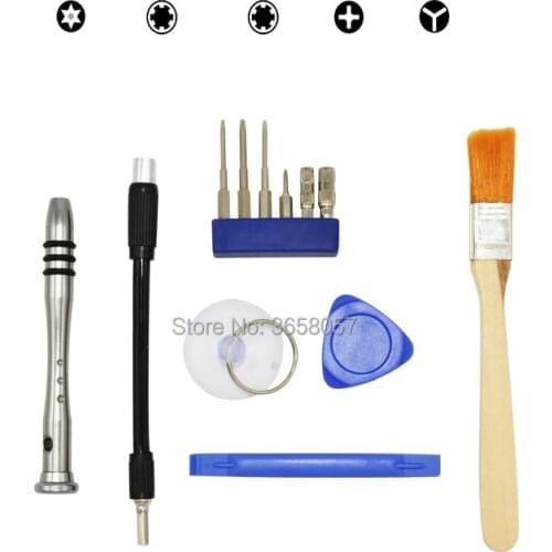 Professional Repair Full Tool Kit Security Screwdriver Game Bit Set Cleaning Brush for Nintendo Switch NS NX NES SNES