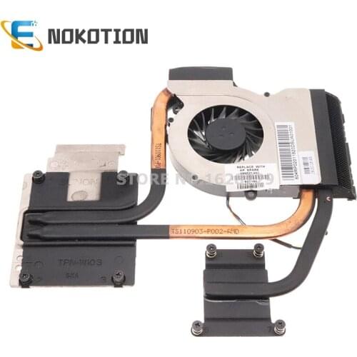 NOKOTION 666520-001 666527-001 Radiator for HP Pavilion DV7 DV7-6000 DV7Z-6100 PC Cooling heatsink with fan SOCKET FS1