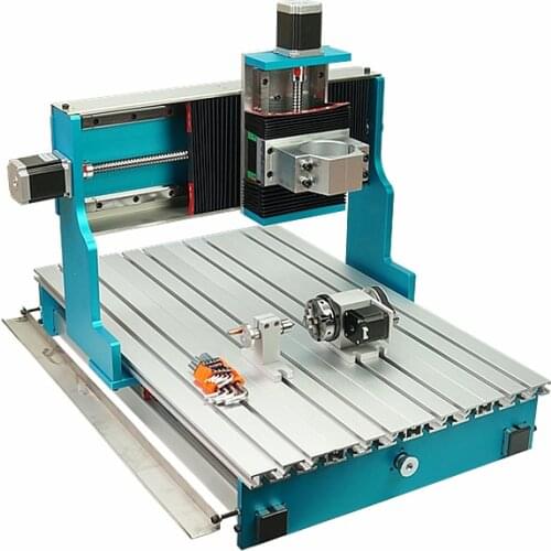 4 Axis CNC Engraving Machine Frame Kit 6040 Linear Guideway NEMA 23 Stepper Motor for DIY CNC Router Milling Cutting Machine